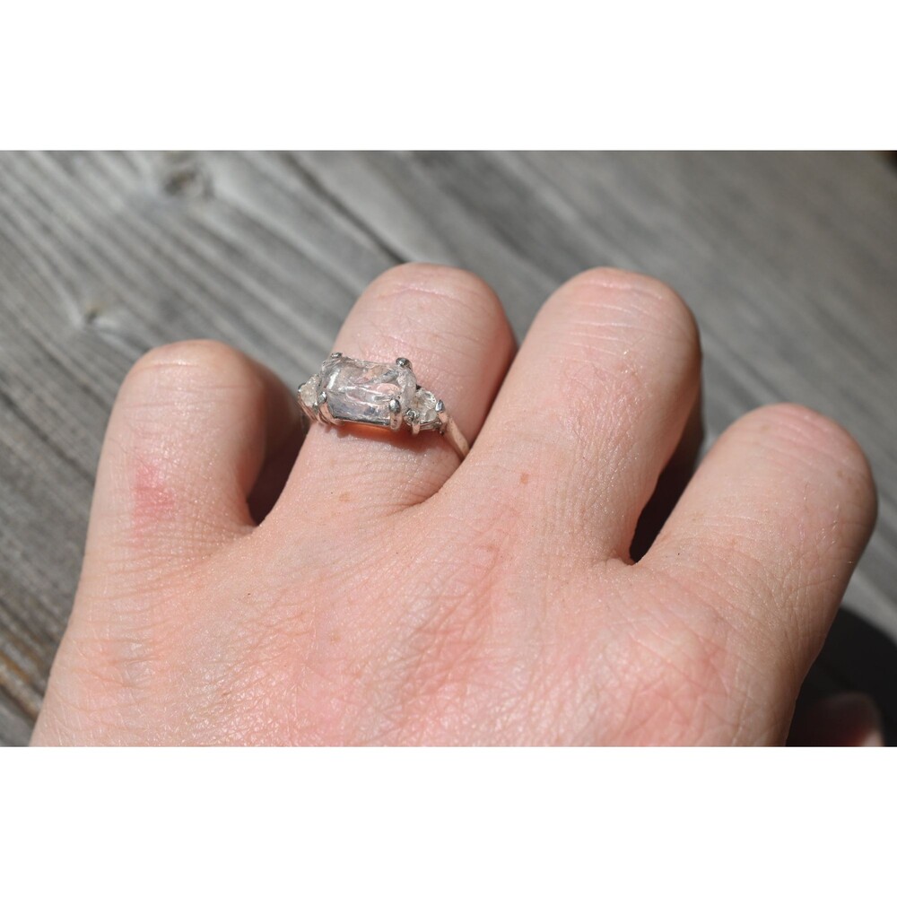 Natural Diamond Ring, Raw Diamond Ring, Uncut Diamond Ring, , Rough Diamond Ring